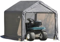 ShelterLogic 6' x 6' Shed-in-a-Box Metal Peak Style Roof Portable Outdoor Storage Shed for ATVs and Bulk Storage Items, Gray by ShelterLogic