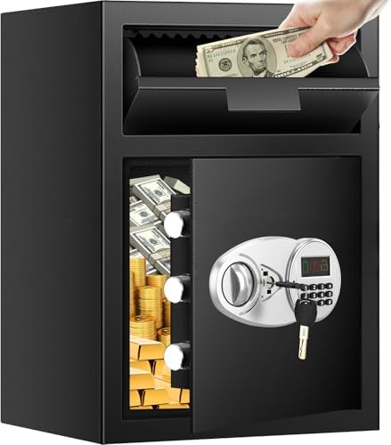 2.8 Cuft Home Safe with Drop Slot, Anti-Theft Cash Drop Safe for Business by HOMESAFE