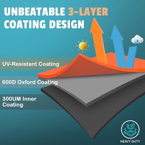 Grill Cover 65 Inch - Superior BBQ Cover for Weber Genesis 400 and Summit 400 Series Gas Grill - 600D Outdoor Barbecue Cover for Weber 4 Burner Genesis ii E325s, E410 and Summit E470, S420 - Image 3