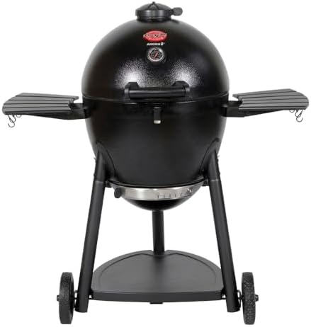 Char-Griller AKORN 20-Inch Kamado Charcoal Grill and Smoker, Triple-Wall Insulated Steel with Cast Iron Grates, Warming Rack and EasyDump Ash Pan, 445 Sq. In. Cooking Area, Black by Char-Griller