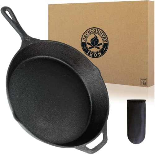 12 Inch Round Large Pre-Seasoned Cast Iron Skillet by Unknown