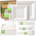 Gezond Compostable Paper Plates Set 300pcs Disposable Plates 10 Inch by Gezond%C2%AE