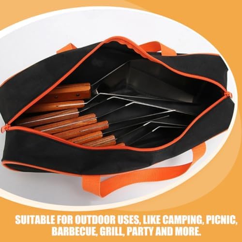 Outdoor Barbecue Tools Bag Camping Organizer with Zipper, Oxford Cloth - Image 6