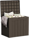 Greesum 33 Gallon Resin Deck Box All Weather Outdoor Storage Boxes, Dark Brown by BuynowfromGreesum