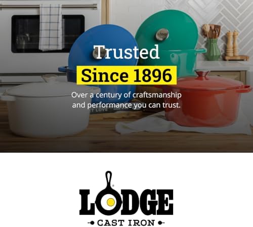 Lodge 5 Quart Cast Iron Elements Enamel Dutch Oven - Snow - Image 7