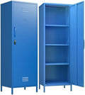 Metal Locker Storage Cabinets Kids Lockable Single File Storage Cabinet with Digital Lock Locker for School Gym Pantry Kitchen (Navy) by Epochsteele