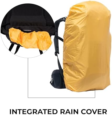 Teton 55L Scout Internal Frame Backpack for Hiking, Camping, Backpacking, Travel, Rain Cover Included, Burnt Orange - Image 4