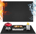 Heat Resistant Mats for Countertop fits Tabletop Grill, 48x36x0.04in, Black by Amerbro