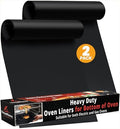 Oven Liners for Bottom of Oven - Thick Heavy Duty 17” x 25” 2 Pack Non-Stick Reusable Mats - BPA & PFOA Free Protector for Electric, Gas, Microwave & BBQ Grill Liner - Easy Clean & Heat Resistant by ThreadNanny