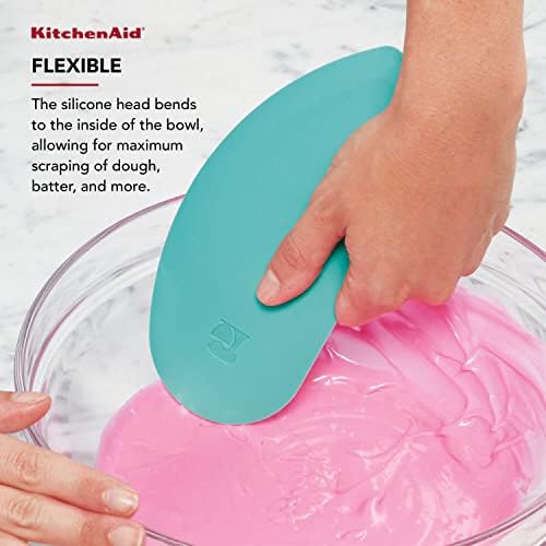 KitchenAid Gourmet Bowl Scraper, Set of 2, Aqua Sky and Storm Grey - Image 4