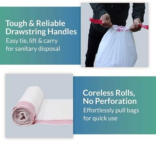 Reli. Tall Kitchen Drawstring Trash Bags 13 Gallon | 500 Count Bulk, White - Image 4
