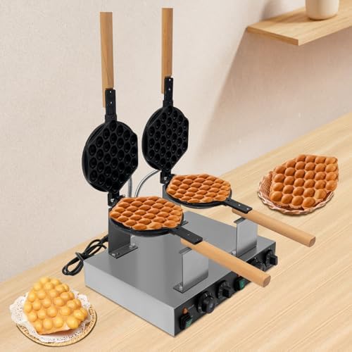 Commercial Waffle Maker, 2830W Electric Honeycomb-Shaped Waffle Machine, Double-head Stainless Steel Waffle Iron Baker with Non-Stick Coating, 122-572℉ Temperature Adjustable - Image 7