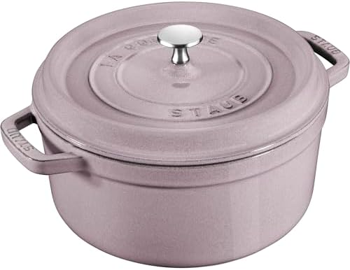 Staub Cast Iron Round Dutch Oven, Made in France, 4-qt, Lilac by Unknown