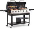 Propane Grill Griddle Combo, 5-Burners Outdoor BBQ Grill by QUYZE