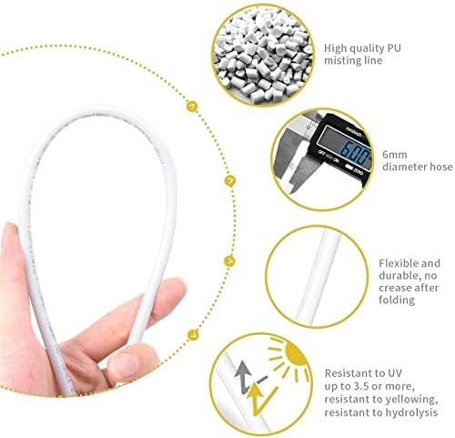 Outdoor Misting Cooling System Kit with Silent Pump and Gold Brass Sprayers, Patio Misters Mister System Drip Irrigation System for Outside Patio, Garden Cooling System DI(Size:21m Tube + 31 nozzles) - Image 4