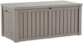 PatioZen 150 Gallon Deck Box,Resin Outdoor Storage Box with Lockable for Patio Furniture, Pool Accessories, Garden Tools Waterproof Outside Storage Box (Grey) by OutdoorLivingPerfected
