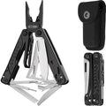 PERWIN Multitool, 20-in-1 Stainless Steel Multi Tools Pliers with Nylon Sheath, Safe Locking, Professional Multi-Tool for Survival, Camping and Hunting, Black by PERWIN