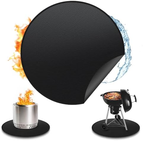36" Fire Pit Mat for Solo Stove Bonfire, Round Fireproof Under Grill Mats for Outdoor Grill, Patio Protector Pad, Round BBQ Mat, Solo Stove Accessories by Unknown