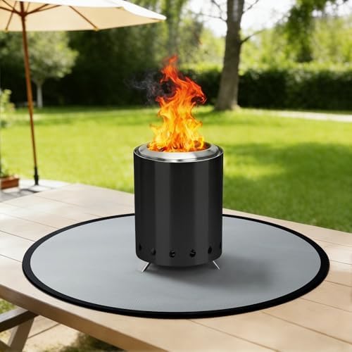 20" Tabletop Fire Pit Mat for Solo Stove Mesa XL, Table Top Protector-Silv - Image 6