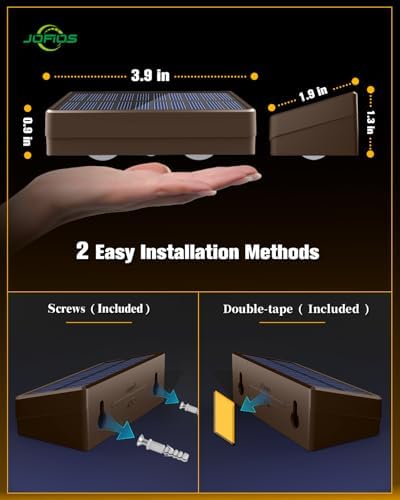 JOFIOS Solar Fence Lights 12 Pack Brown, 50 Lumens Outdoor Fence Lights Solar Powered with 12 Modes RGB Color Glow LED Deck Lighting Outdoor Waterproof IP65, Backyard, Deck, Porch, Railing, Pool, Wall - Image 6