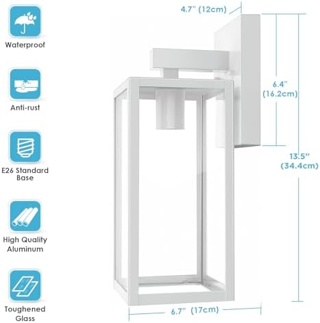 MAXvolador Outdoor Wall Light Fixtures, Exterior Waterproof Wall Lanterns - Image 5