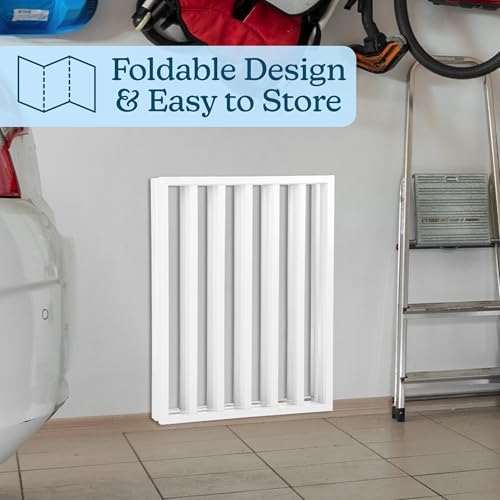 PETMAKER Pet Gate, 3 Panel Freestanding Dog Gate Indoor, White, 54” x 24” - Image 4