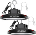 CINOTON 160W UFO LED High Bay Light, Aluminum LED Shop Lights with 24000LM, 5000K Commercial Bay Lighting for Warehouse Garage Workshop Factory Hall, 6' Cable & Safety Rope, ETL Listed 2 Pack by CINOTON