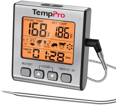 TempPro TempTrack Digital Meat Thermometer for Cooking and Grilling by TempPro