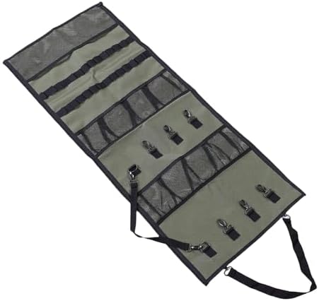generic Camping Hanging Organizer, 600D Oxford Cloth Tear Proof Storage Bag with 8 Hooks and Mesh Pockets, for Outdoor Camping Picnic BBQ Kitchen Bathroom - Image 3