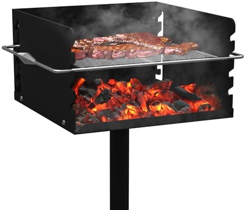 Park Grills, 256 Sq. In, Park Style Charcoal Grill by Toriexon