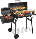 Charcoal Grill Offset Smoker 535 Sq.In.with Front Table for Outdoor BBQ by DNKMOR