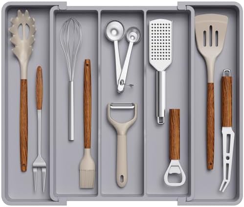 Lifewit Utensil Organizer for Kitchen Drawers, Expandable Utensil Tray by Lifewit