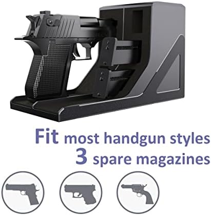 SUMING Universal Pistol Rack, Handgun Rack Pistol Holder for Gun Safe, Gun Holder Protective Pistol Stand Gun Storage Fit Most Handguns - Image 2