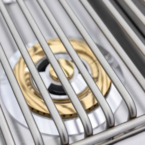 Blaze LTE+ Built-In Double Side Burner NG 24,000 BTU Stainless Steel Outdoor Kitchen Slide-In with LED Illuminated Knobs, Removable Cover - Image 4