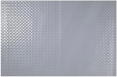 Rhino Gray Diamond Plate Grill Guard Mat - Heat-Resistant Outdoor Grill Mat for Patio, Deck & Garage Floor Protection, Rectangle (36"x72") - Image 3