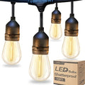 addlon LED Outdoor String Lights 72FT(36*2) Edison Vintage Weatherproof ETL by addlon