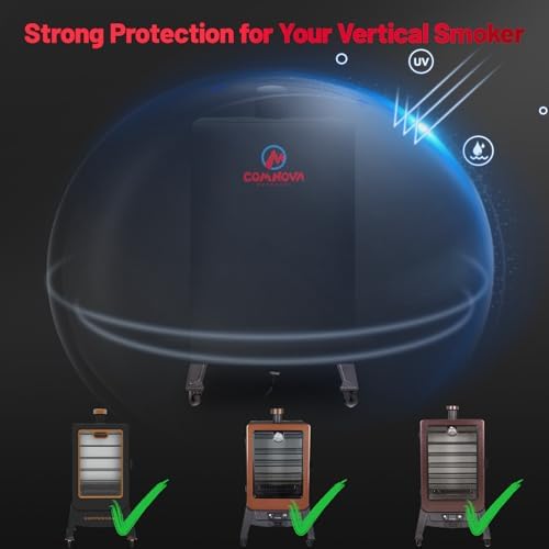 Comnova Vertical Smoker Cover for Pit Boss 4-5 - 7 Series - Premium Wood Pellet Smoker Cover for Pitboss 73550, 600D Smoke Cover for Pit Boss 4 Series, 5 Series, 7 Series, and Competition PBV5P2 - Image 4