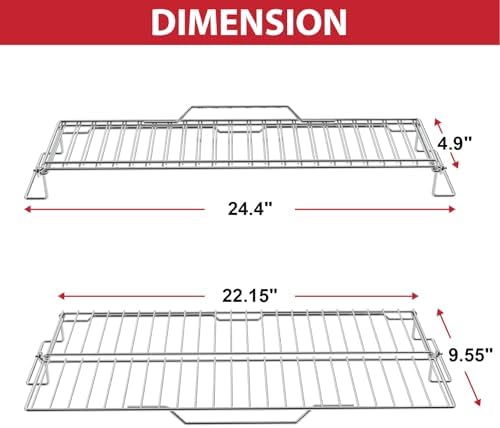 Griddle Warming Rack for Ninja PG300 Series, Adjustable Expandable Smoke Rack for Ninja FlexFlame Grill Accessories, XSKFLDINDRCTRK - Image 2
