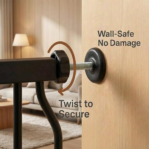23.8-28.3 Inch Wide Small Narrow Baby Gate for Stairs - Image 3