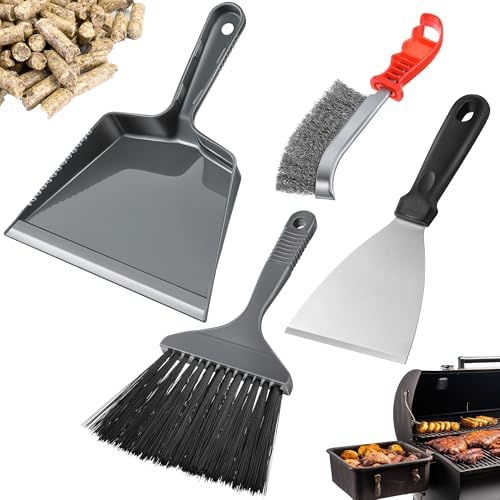 4 Piece Pellet Grill Ash Cleaning Kit, Easy to Remove Ash & Grime by Gulfmew