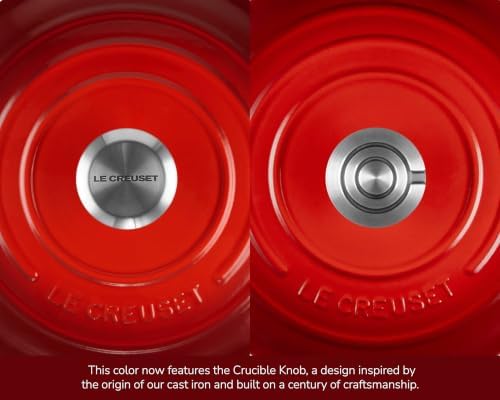 Le Creuset Enameled Cast Iron Round Dutch Oven, 5.5 qt., Cerise/Crucible - Image 7
