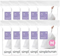 simplehuman Code M 200 Count Custom Fit Liners, Drawstring Kitchen Trash Bags, One-by-One Mess-Free Dispense, Extra Thick & Double Seamed, 50% PCR Plastic, 40-45 Liter / 11-12 Gallon, White by Unknown