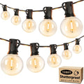 Brightever 120ft Outdoor G40 LED Globe String Lights Dimmable Waterproof Shatterproof Light Strings with 60+2 Bulbs Connectable Commercial Hanging Lights for Patio House Backyard Balcony by Brightever