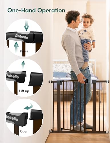 Babelio 29-48 in Baby Gate for Stairs No Drilling, PressGuard Dog Gate - Image 6