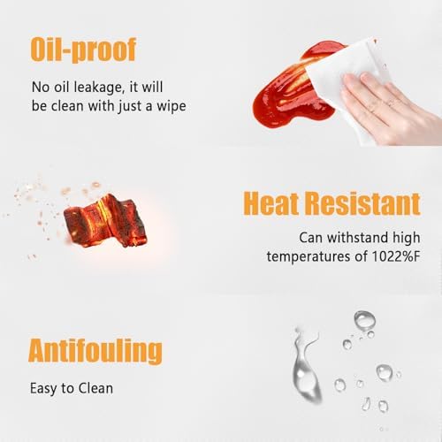 TOHONFOO Heat Resistant Mats for Countertop & Air Fryer, 14x12 in, White - Image 4