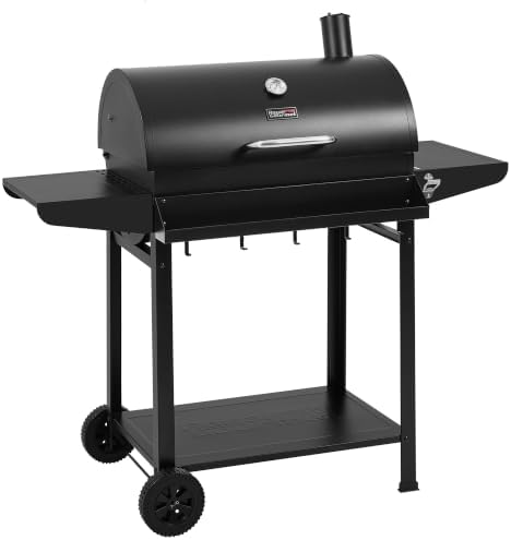 Royal Gourmet CC1830T Barrel Charcoal Grill, Front Storage Basket, Hooks by RoyalGourmetCorp