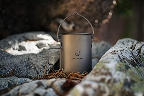 Valtcan 900ml Titanium Pot Boil Cook & Drink From One Pot, 134g Ultralight, Thicker Gauge Grade 1 Ti, Aligned Bail Handle, Lid with Steam Holes, Campfire & Stove, Mesh Bag - Image 6