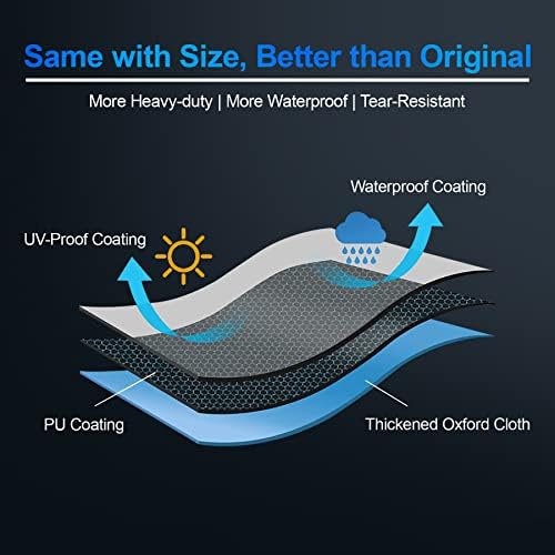 Comnova Grill Cover for Weber Q Series - 7111 BBQ Cover for Weber Q2000 and Q200 Series Gas Grill Heavy Duty & Waterproof, 33 Inch Barbecue Cover for Weber Q2200, Q2000, Q2400, Q200, Q220 and More - Image 6