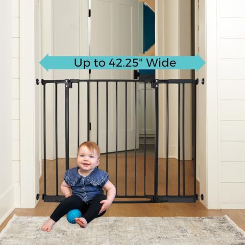 Toddleroo StepSafe Auto-Close Baby Gate 2-Bar Extension; 4" Wide, Black - Image 4