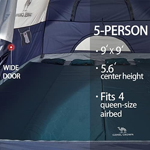 CAMEL CROWN Tents for Camping 2/3/4/5 Person Camping Dome Tent, Waterproof,Spacious, Lightweight Portable Backpacking Tent for Outdoor Camping/Hiking - Image 5